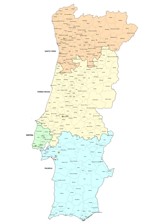 Portuguese regional map